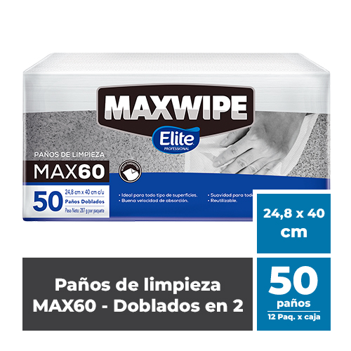 MAXWIPE INTERFOLD MAX60 - 50 Paños Blanco